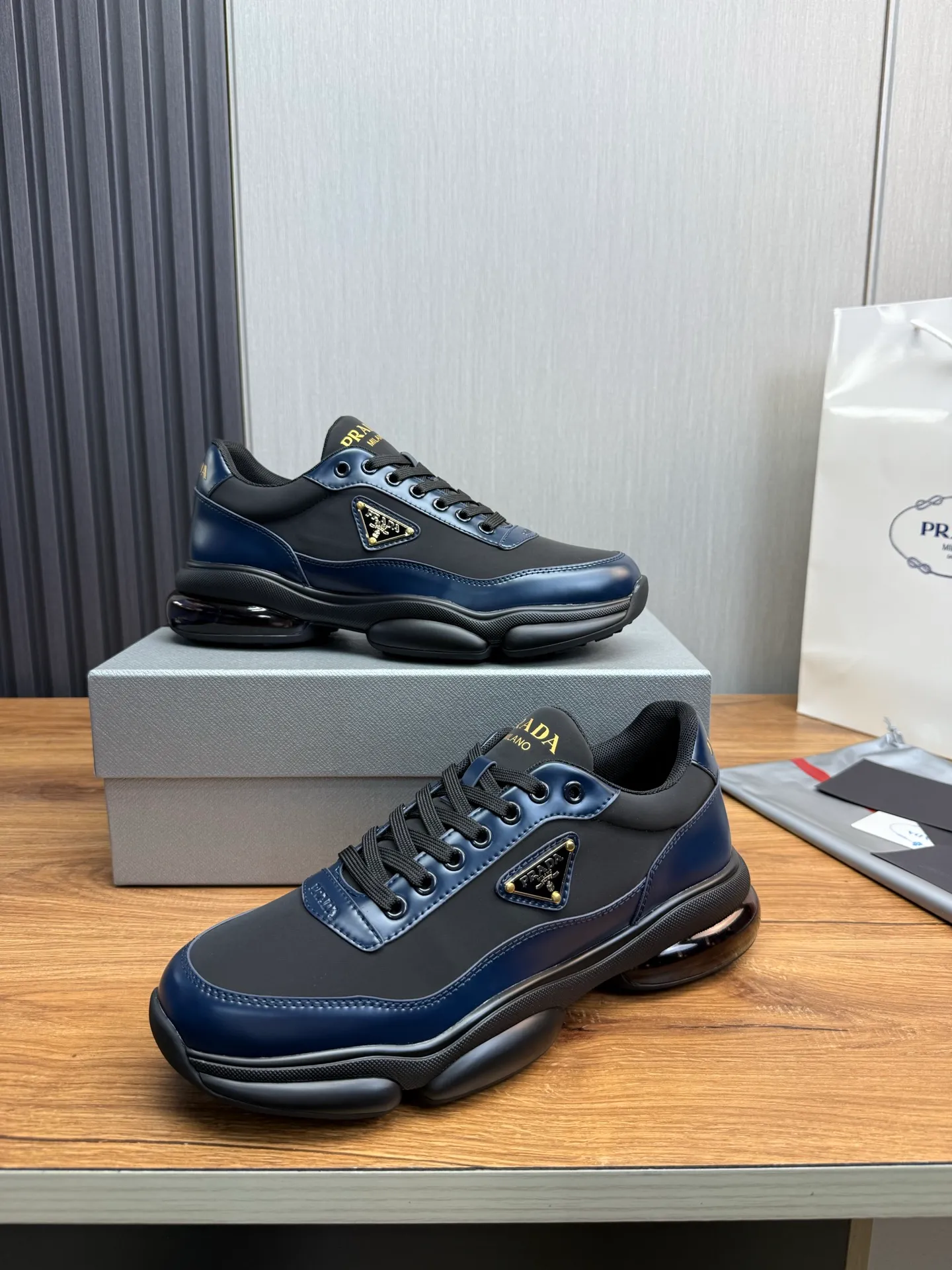 Men's shoes 💰660💰 [PRADA] Men's shoes are popular in the counter, official website is synchronized, 1 high-quality shipment ✔️Original cowhide upper + cowhide lining, 1🆚1 replica, original sole, 38-45 (45 customized, non-refundable)